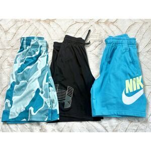Lot of 3 Youth Athletic Shorts Nike Dri-Fit + Under Armour Boys Youth Medium YM